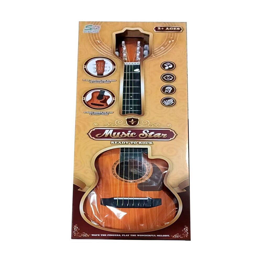 Abt 3Y+ Kids Ready to Rock Toy Guitar Six String Plastic 66cm