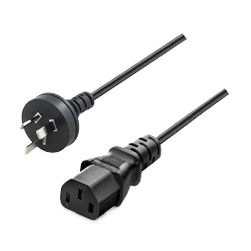 Sansai 1.5m Appliance Power Lead Cable AU/NZ Plug for Computer/Printers Black (2 Pack) — image 2