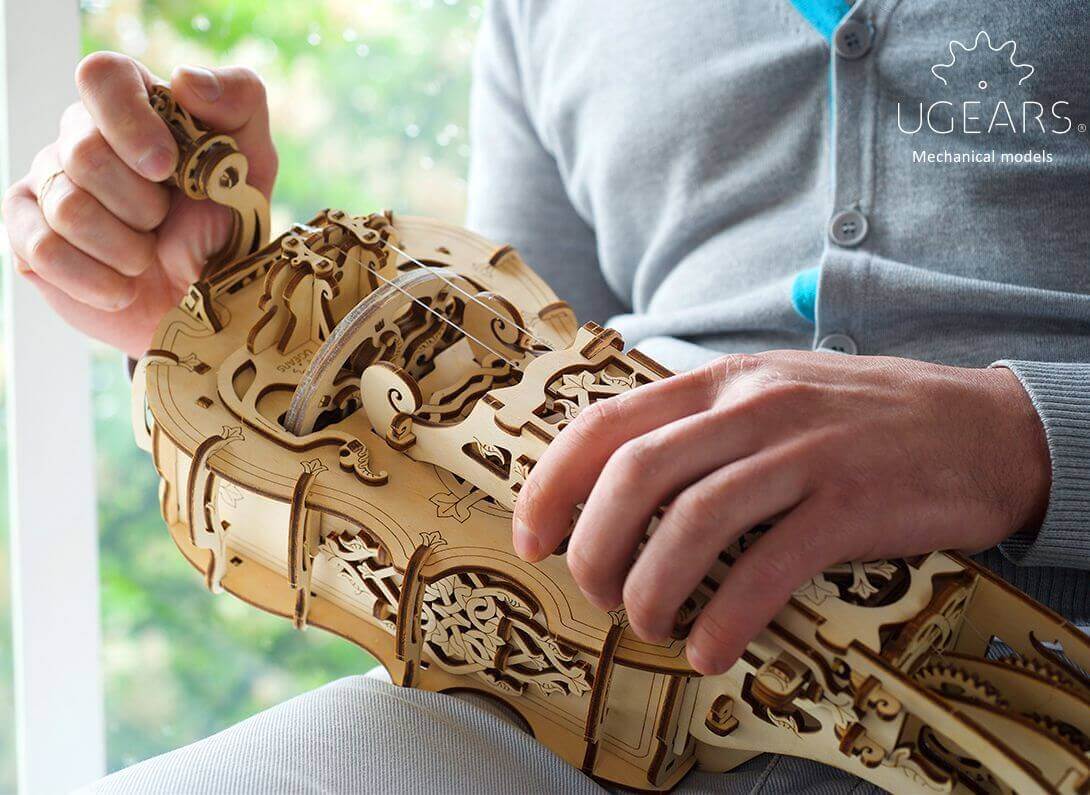Ugears Hurdy Gurdy Wooden 3D Puzzle/Model Gift/Toy Musical Instrument 14+ (292 Pieces) — image 4