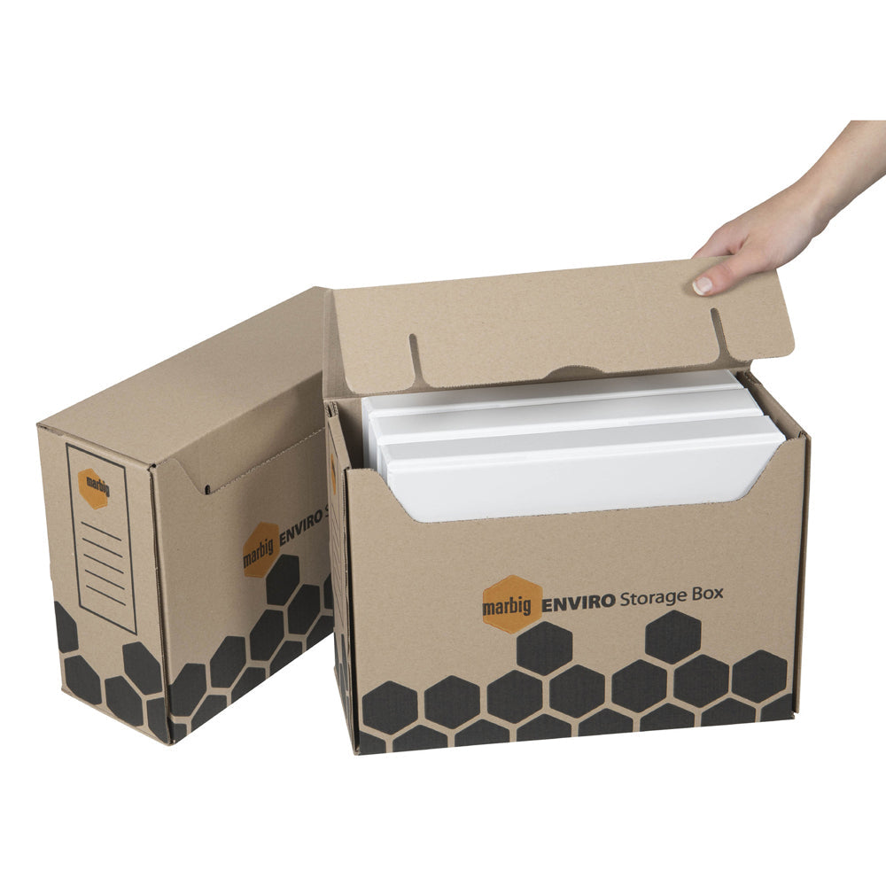 Marbig Enviro 37.5cm Storage Box File/Filing Fooscap-Size Document Organiser — image 2