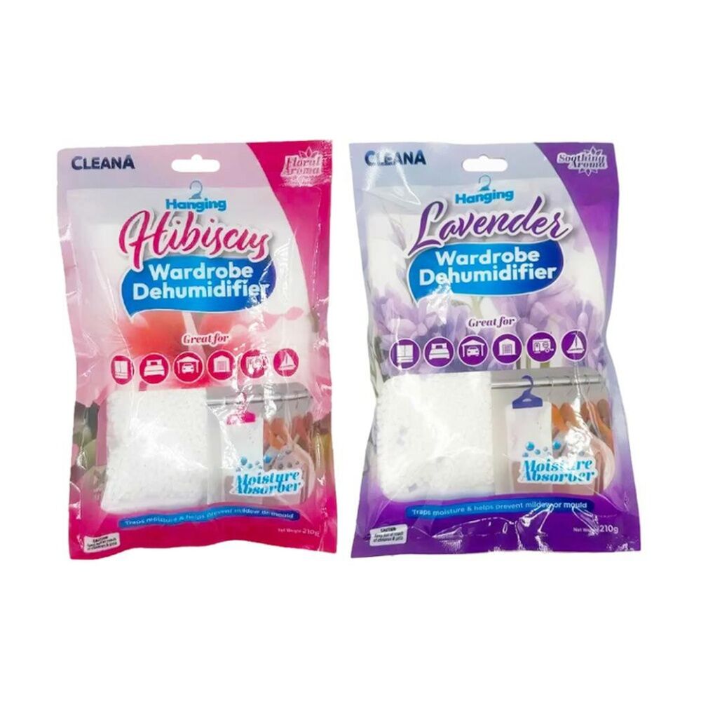 Cleana 210g Lavender/Hibiscus Hanging Wardrobe/Room Dehumidifier Assorted — image 2