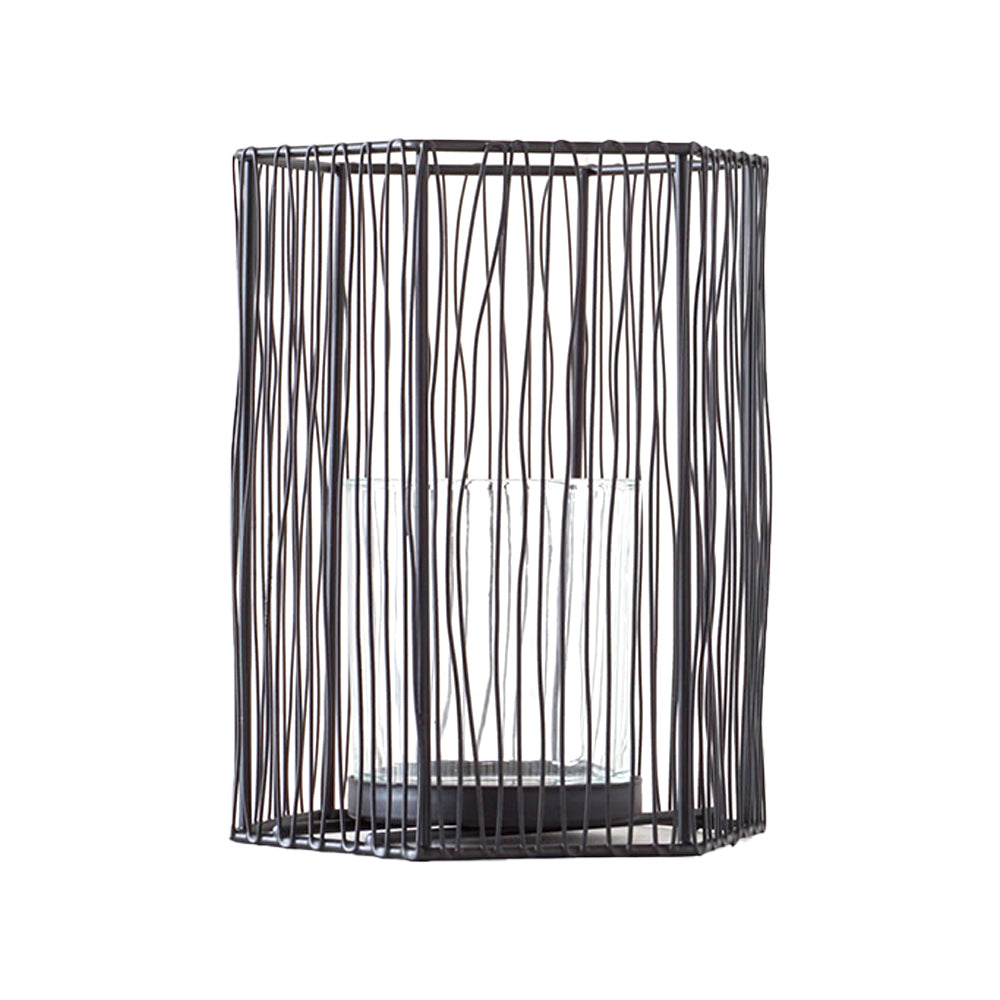 Rayell Votive Candle Holder Metal/Iron Small Black 10x12x9cm Home Decor