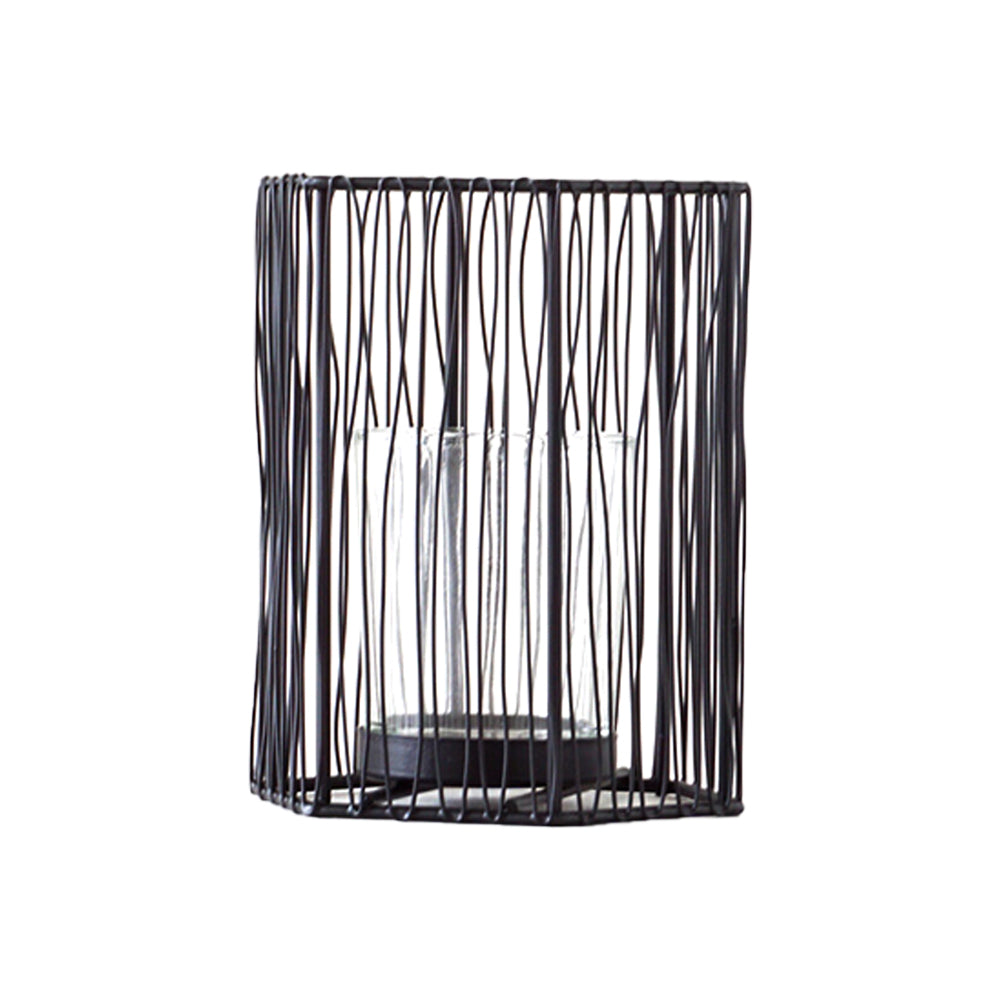 Rayell Votive Candle Holder Metal/Iron Large Black 12x16x11cm Home Decor