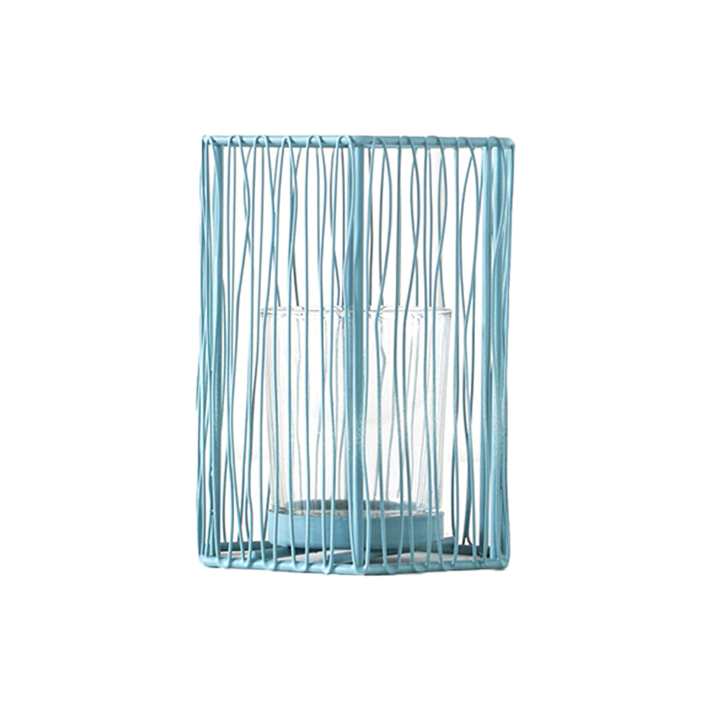 Rayell Votive Candle Holder Metal/Iron Large Green Blue 12x16x11cm Home Decor