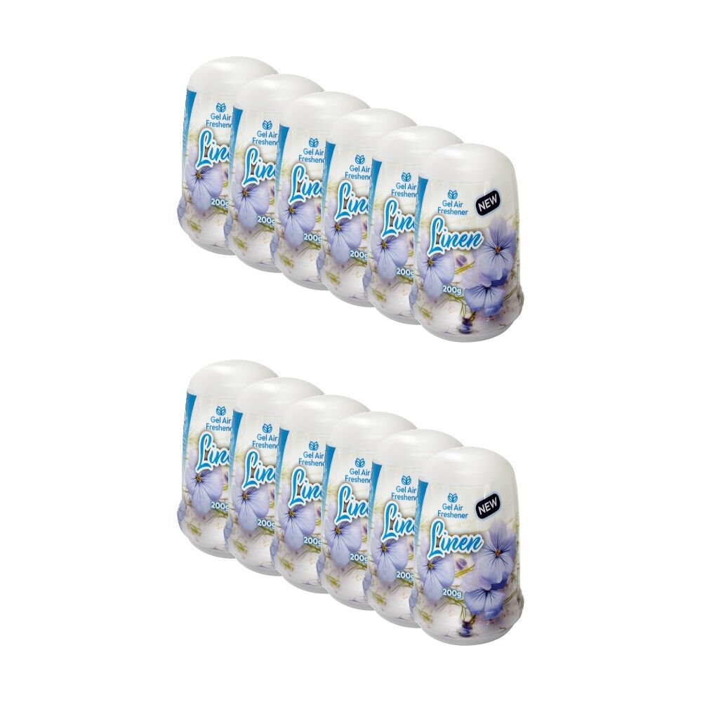 Cleana Air Fresh Cone Gel Room Scent/Air Freshener 200g Linen Fragrance (12 Pack)