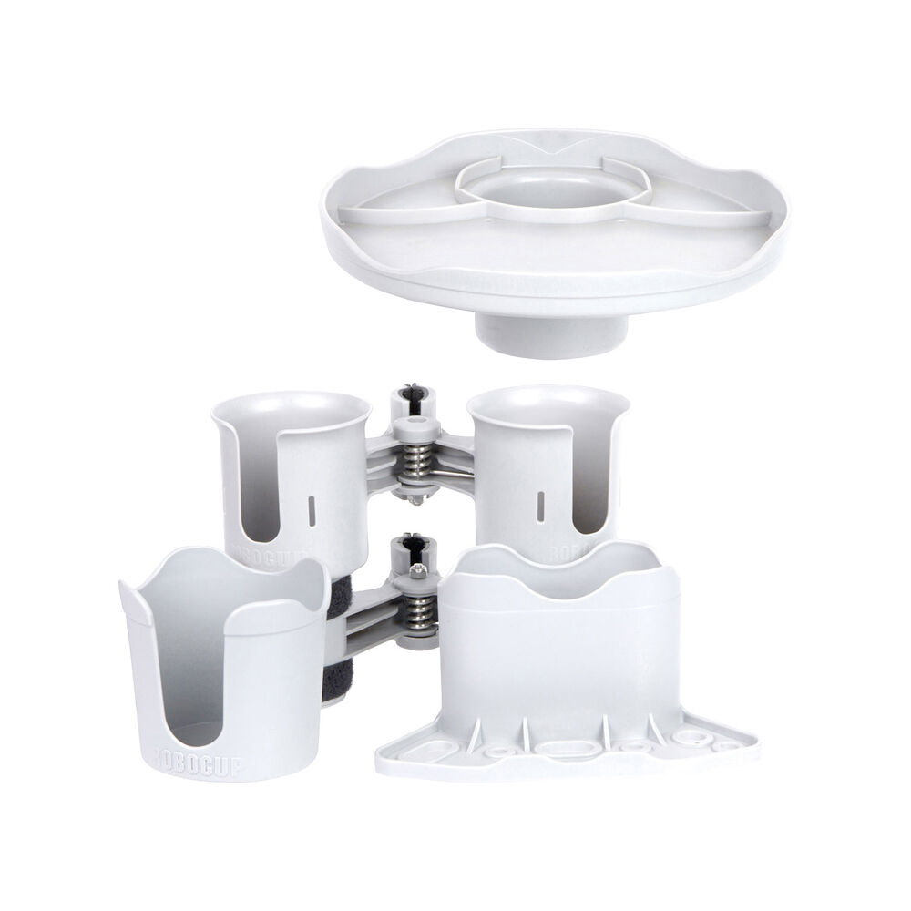 Robocup Multi-Section Camping/Travel Plate Reusable Non-Slip 21.6cm White — image 3