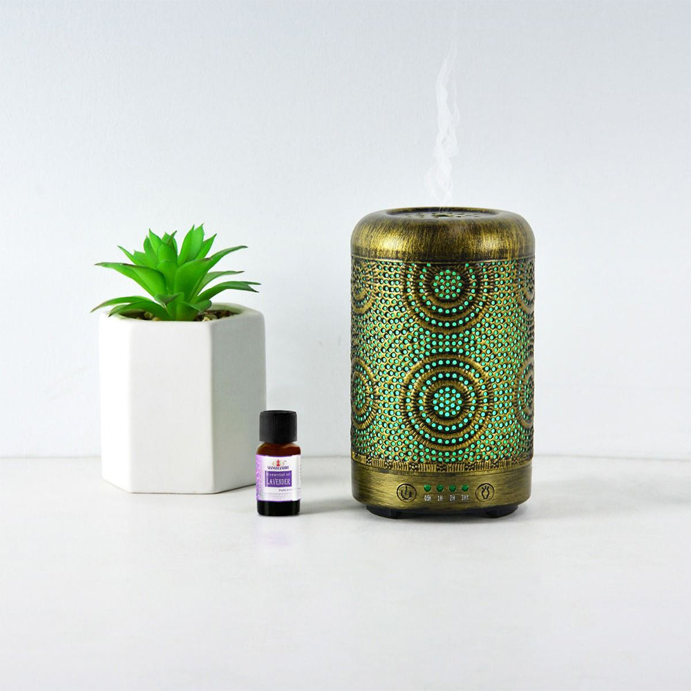 Activiva 100ml LED Metal Vintage Aroma/Fragrance Electric Diffuser Humidifier GD — image 2