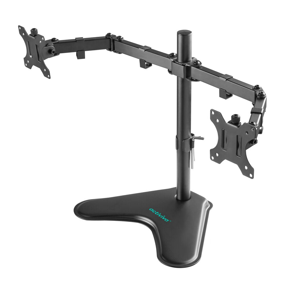 Activiva Dual Articulating Monitor Arm with Free-Standing Base - 13”-32” Screens