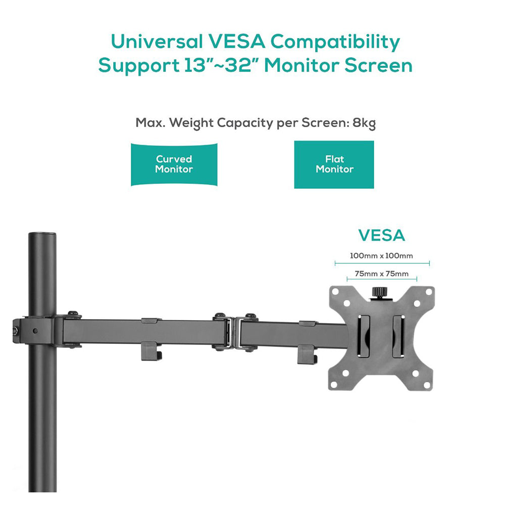 Activiva 13" to 32" Single Monitor Screen Bracket Tilt/Rotate Arm for Desk Mount — image 2