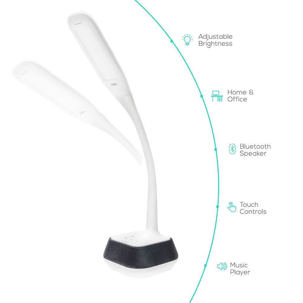 Activiva LED Adjustable Desk Lamp w/ Bluetooth/Music Speaker Base Home Deco — image 2