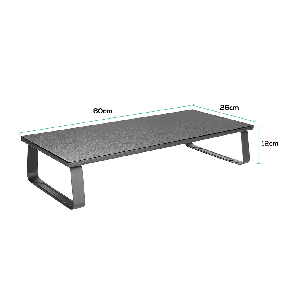 Activiva 60cm x 26cm Single Ergonomic Computer/Monitor Steel Stand Riser Black — image 2