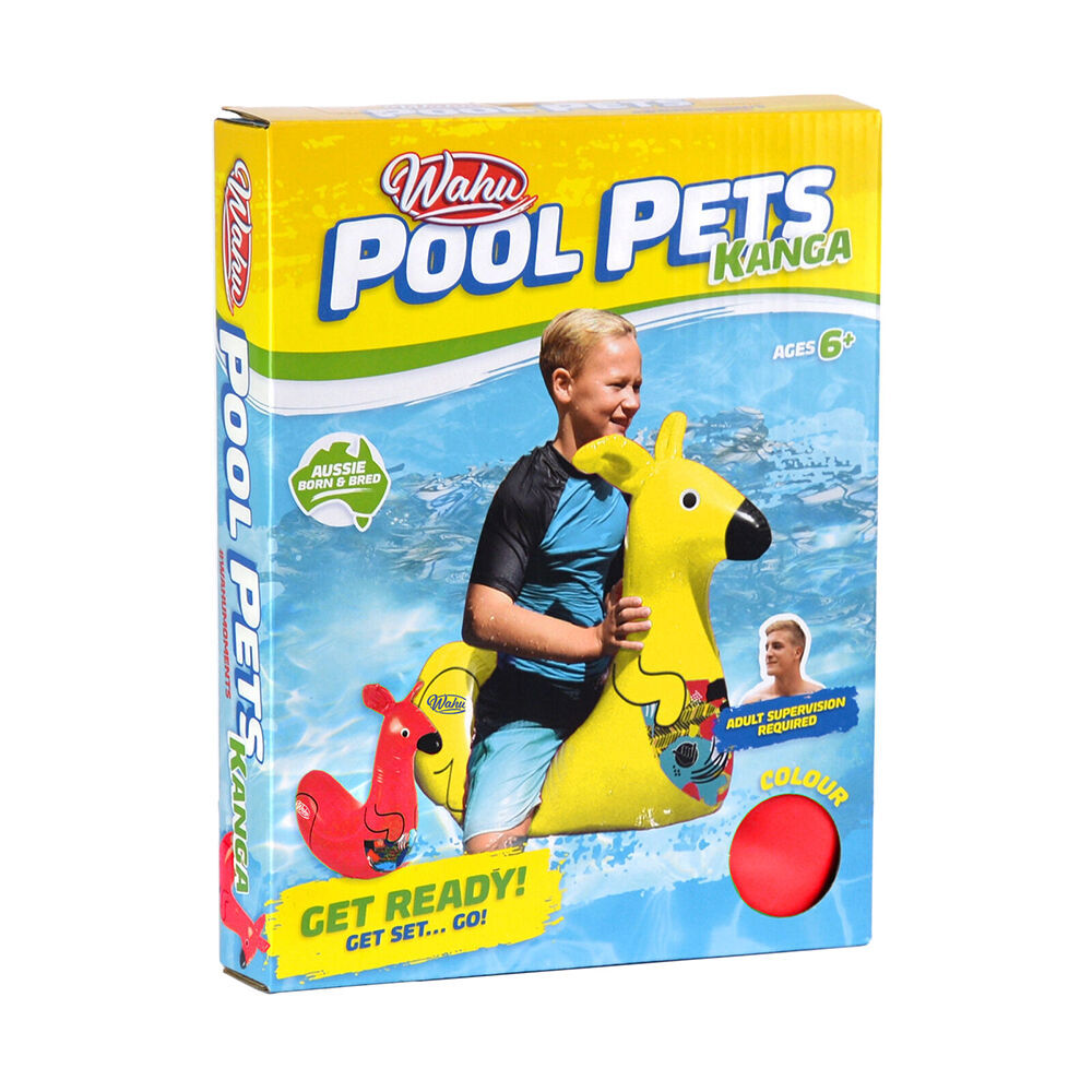 Wahu Pool Pets Kanga Racer Inflatable Float Ride-On Toy 6y+ 90cm Assorted (2 Pack) — image 2