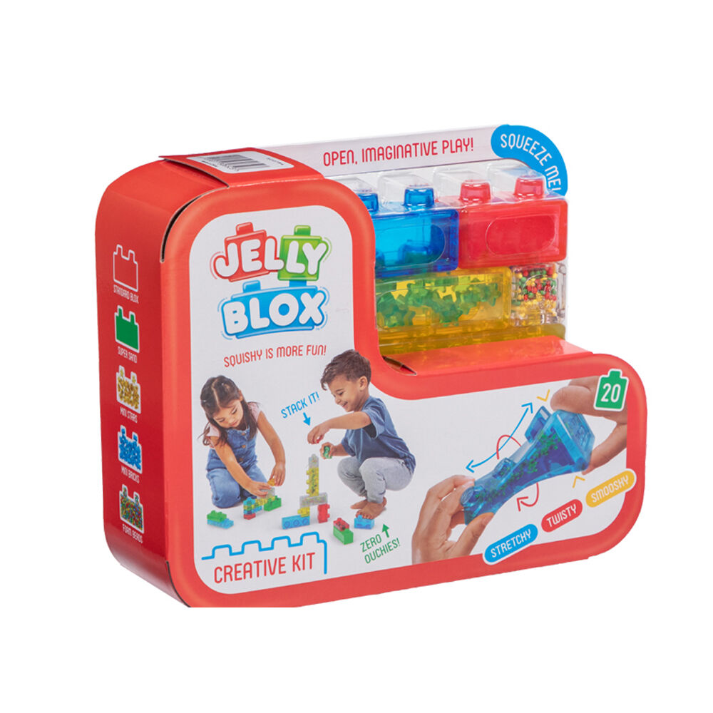 Wahu Jelly Blox Creative Kit Squishy Sensory Building Blocks Toy 2y+ (20 Pieces)