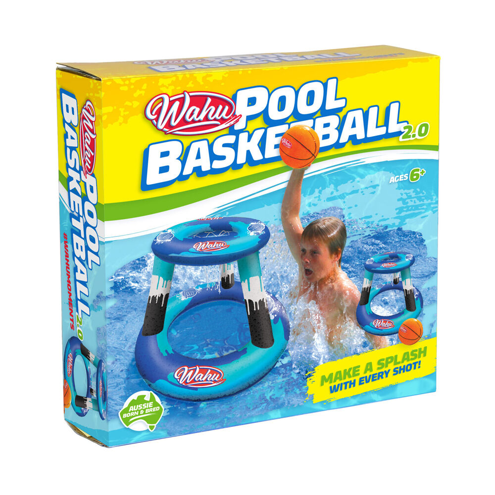 Wahu 6y+ Pool Basketball 2.0 Set Inflatable Durable Water Resistant Outdoor Toy