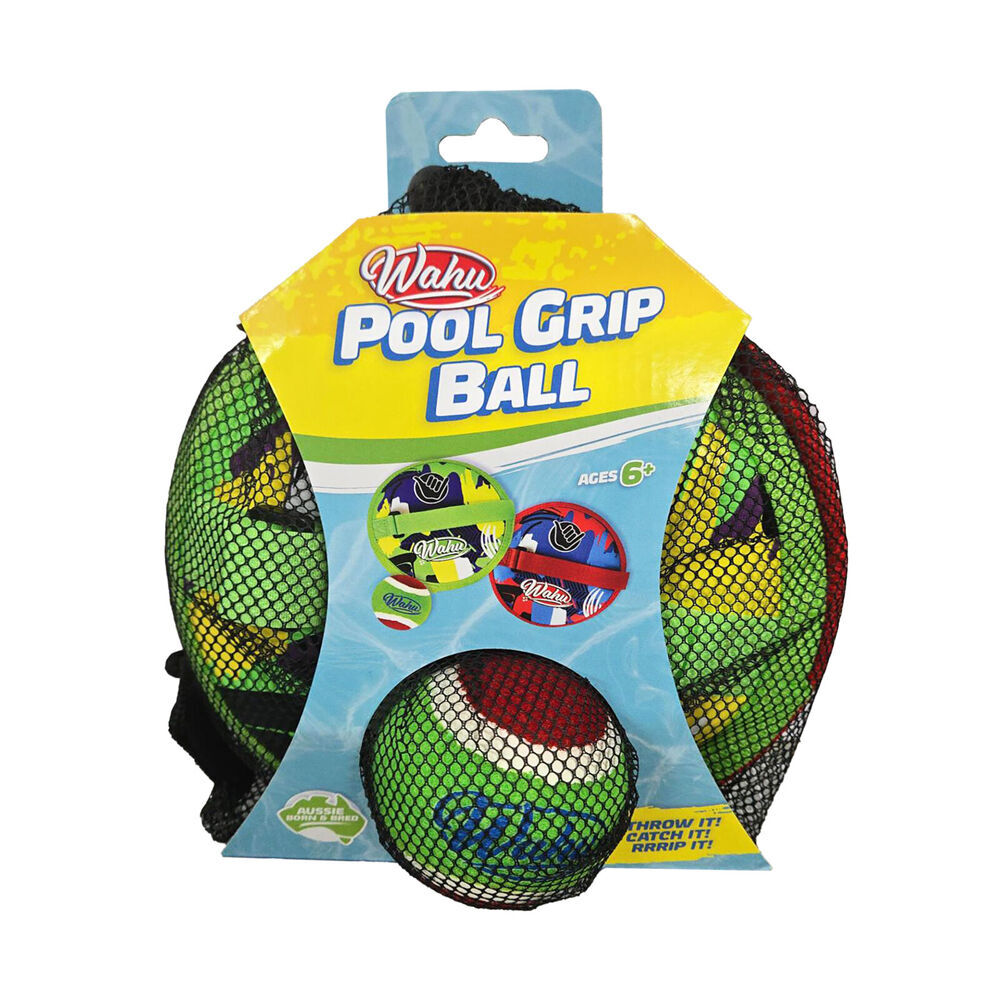 Wahu Pool Grip Ball Waterproof Neoprene Kids Swimming Toy w/2 Pads 1 6y+ (2 Pack) — image 2