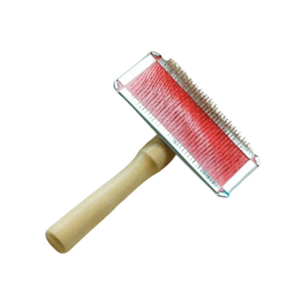 Huxford Grove Sheepskin Home Portable Multi Purpose Long Wool Metallic Brush Red