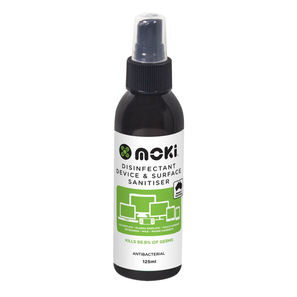 Moki Disinfectant Device & Mobile Phone Surface Sanitiser Screen Cleaner 125ml