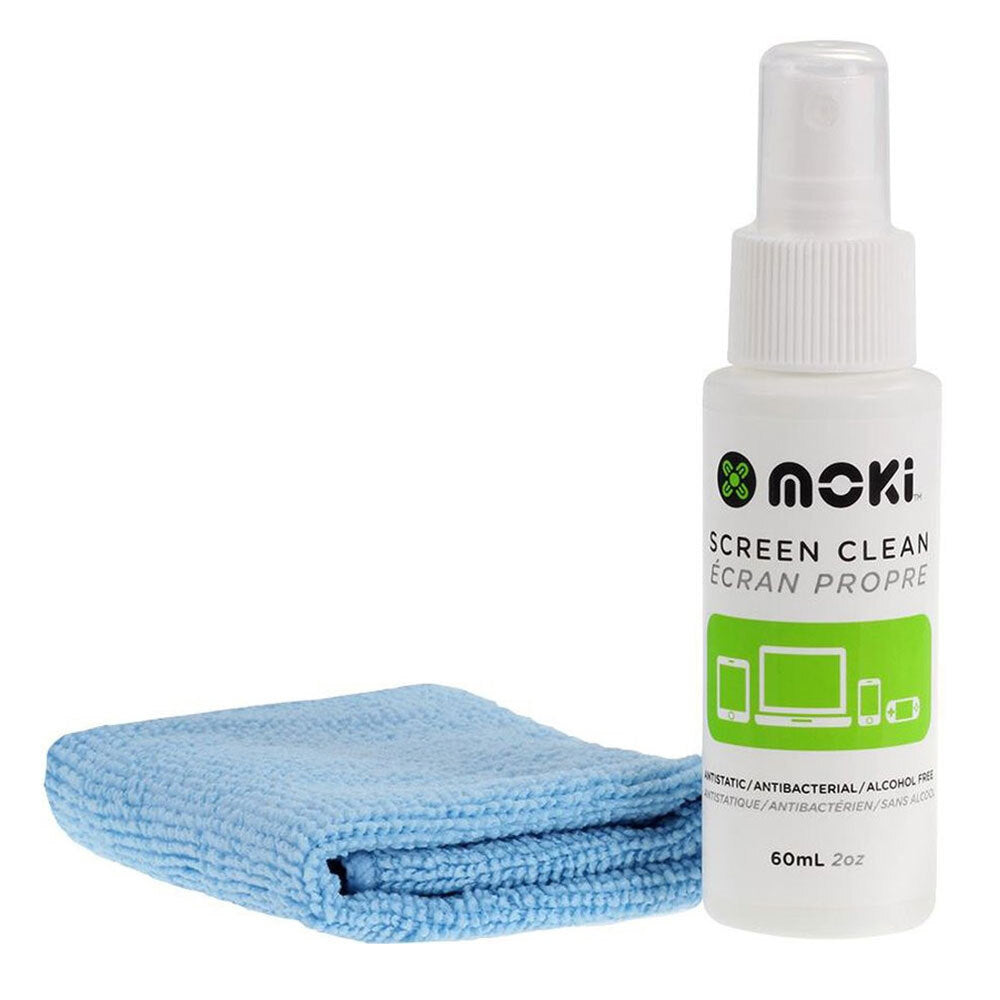 Moki Screen Cleaning Spray 60ml w/Microfibre Cloth for TV/Smartphone/Laptop (3 Pack) — image 3