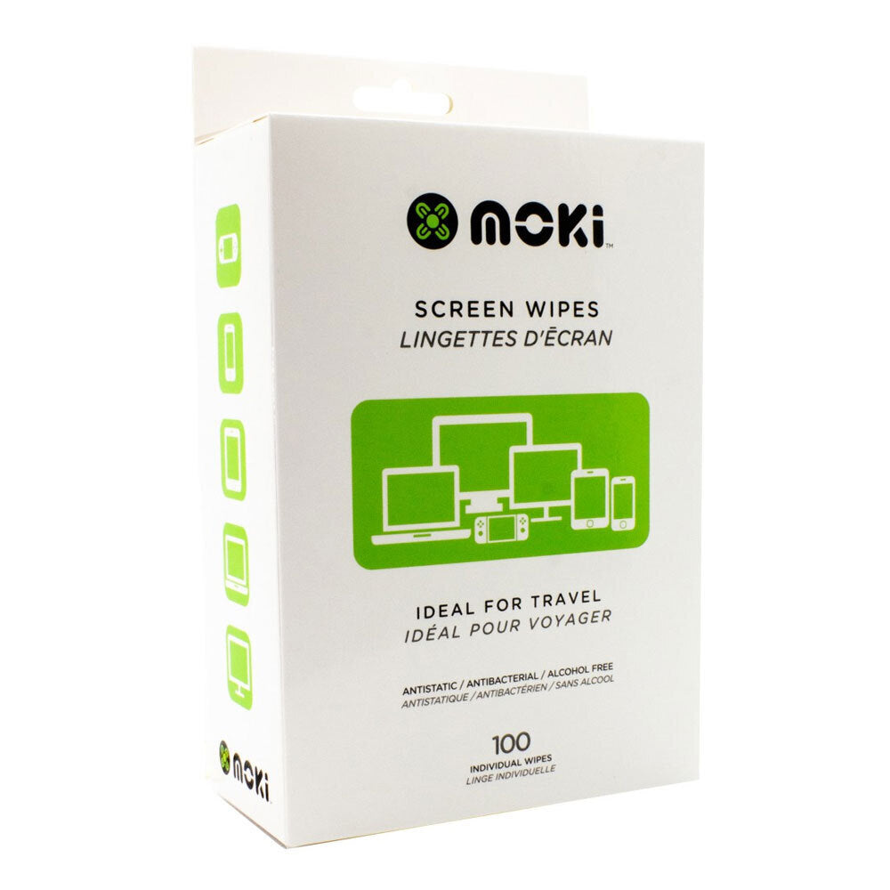 Moki Screen Clean Disposable Wipes Cleaner for Laptop/Screen TV Monitor (100 Pieces)