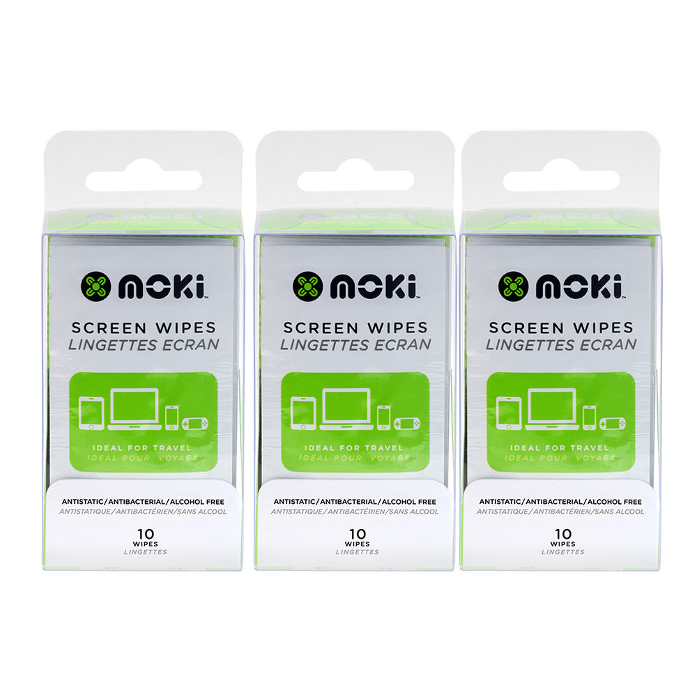 Moki Screen Wipes 10PK (3 Pack)