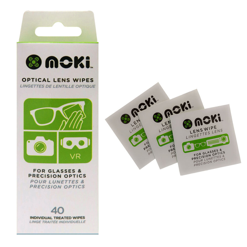 Moki Optical Lens Wipes Cleaner Cleaning Wet Tissue for Camera/VR/LCD/Phone (40 Pieces)
