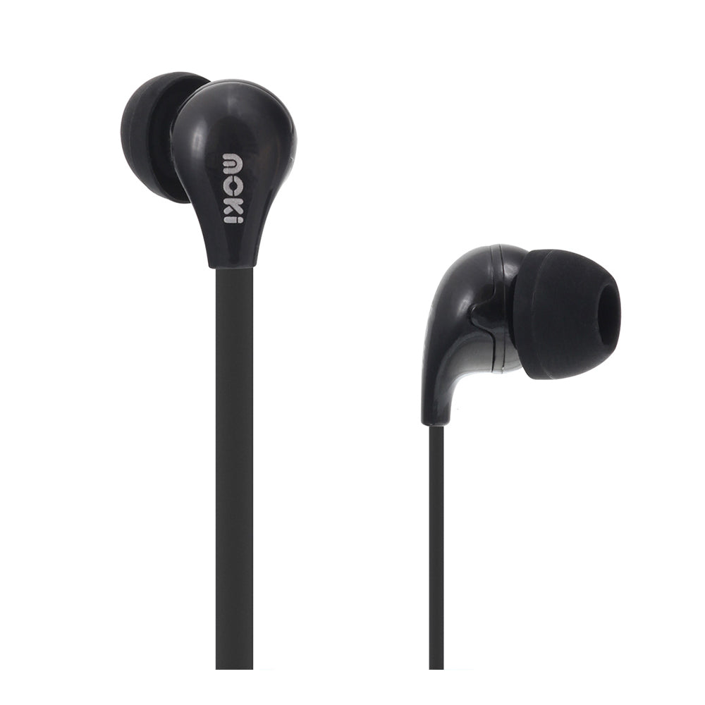 Moki 45° Comfort Buds In-Ear Earphones 3.5mm Jack f/FM Radio/iPad/Laptop BLK (2 Pack) — image 2