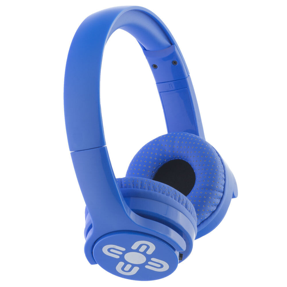 Moki Brites Wireless Bluetooth Adjustable Headphones Over-Ear Headset w/Mic — Blue