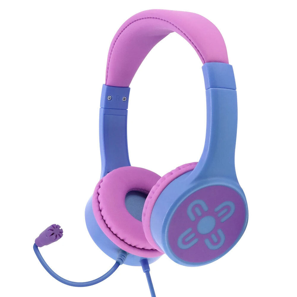 Moki ChatZone Pink/Purple 3.5mm Gaming Kids Microphone Headphones Boom