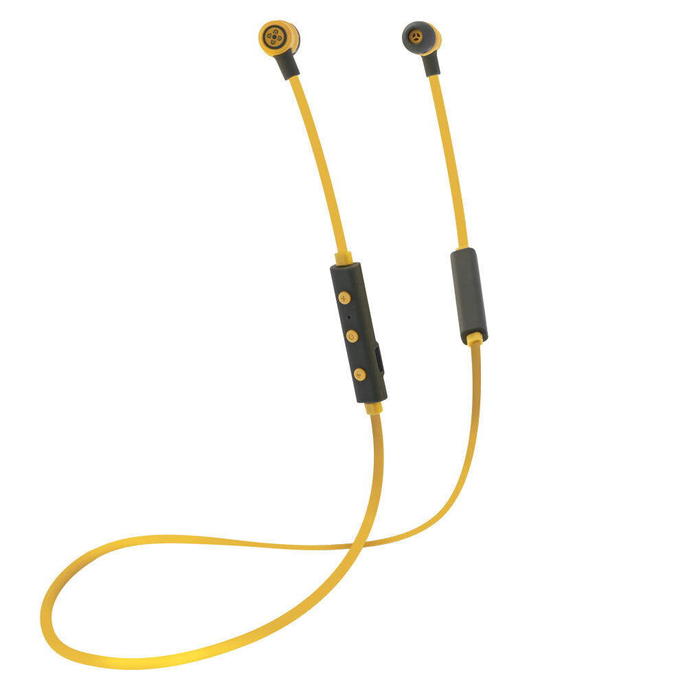 Moki Freestyle Wireless Bluetooth Earphones Headset w/Mic For Smartphone — Yellow