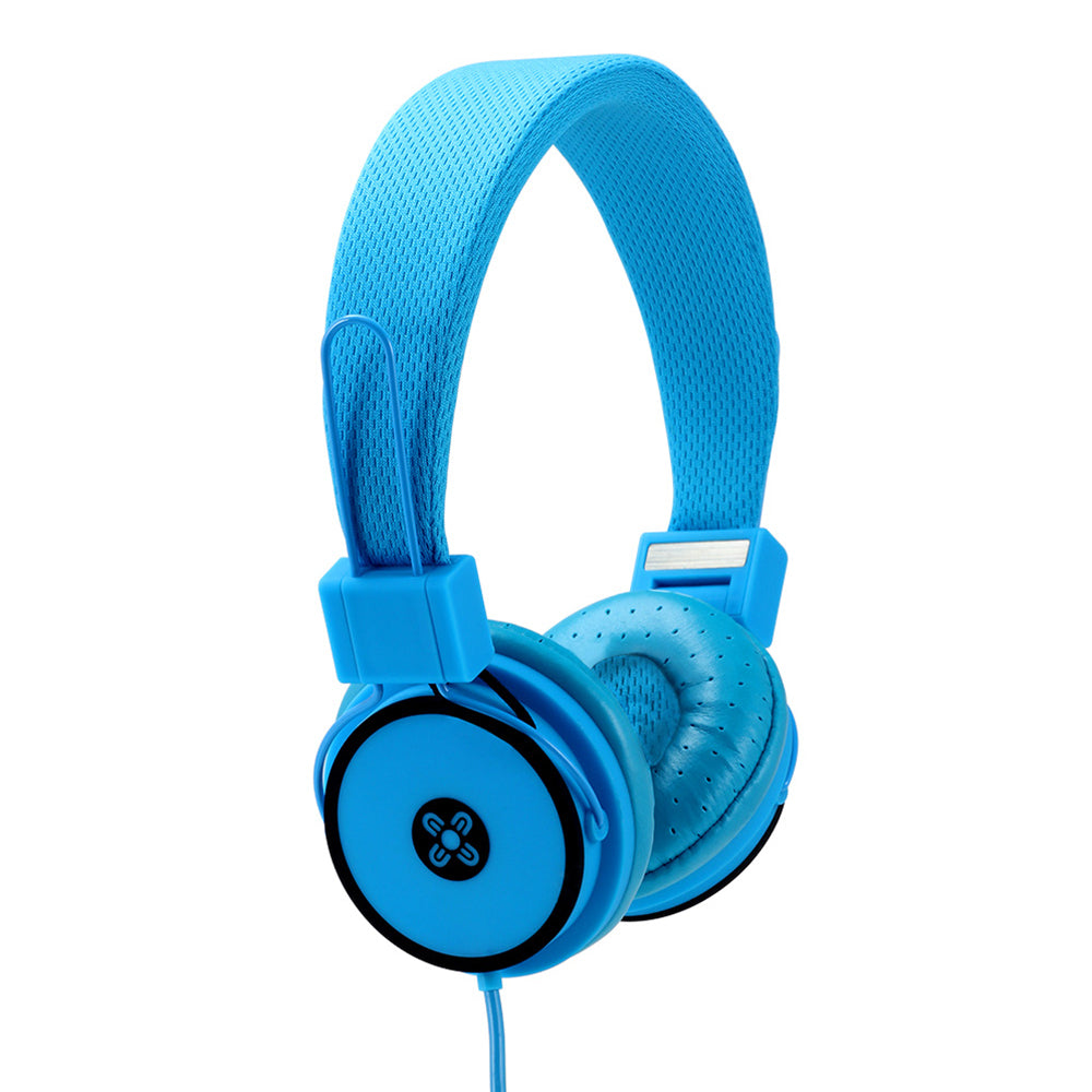 Moki Hyper Headphones On Ear Cup Headband Foldable/3.5mm Jack/1.2m Cable — Blue