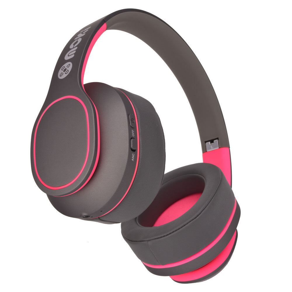 Moki Navigator Bluetooth Noise Cancellation Headphones - Pink