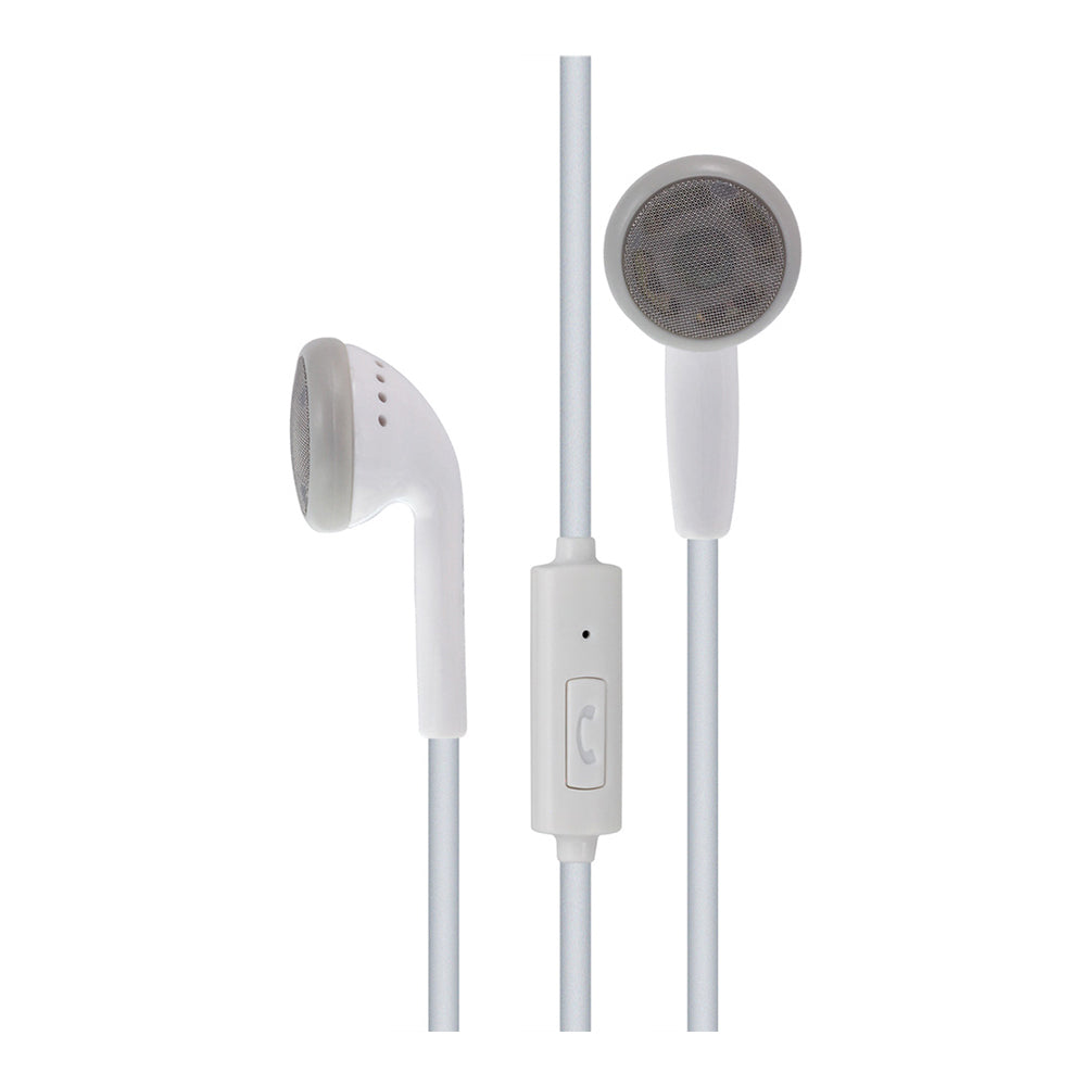 Moki Stereo In-Ear Earphones 3.5mm Jack Headset w/ In-Line Mic White (2 Pack) — image 2