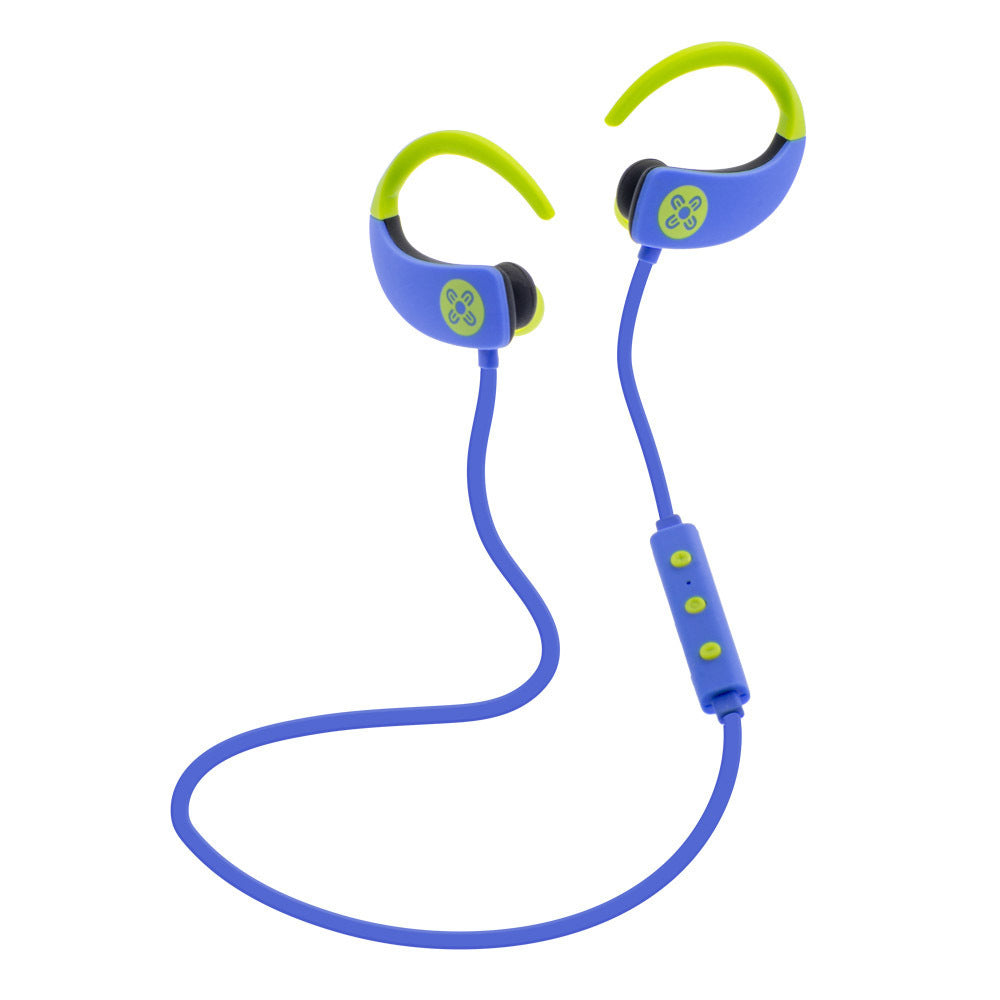 Moki Octane Wireless Bluetooth Earphones Ear-Hooks Sports Headset w/Mic — Blue