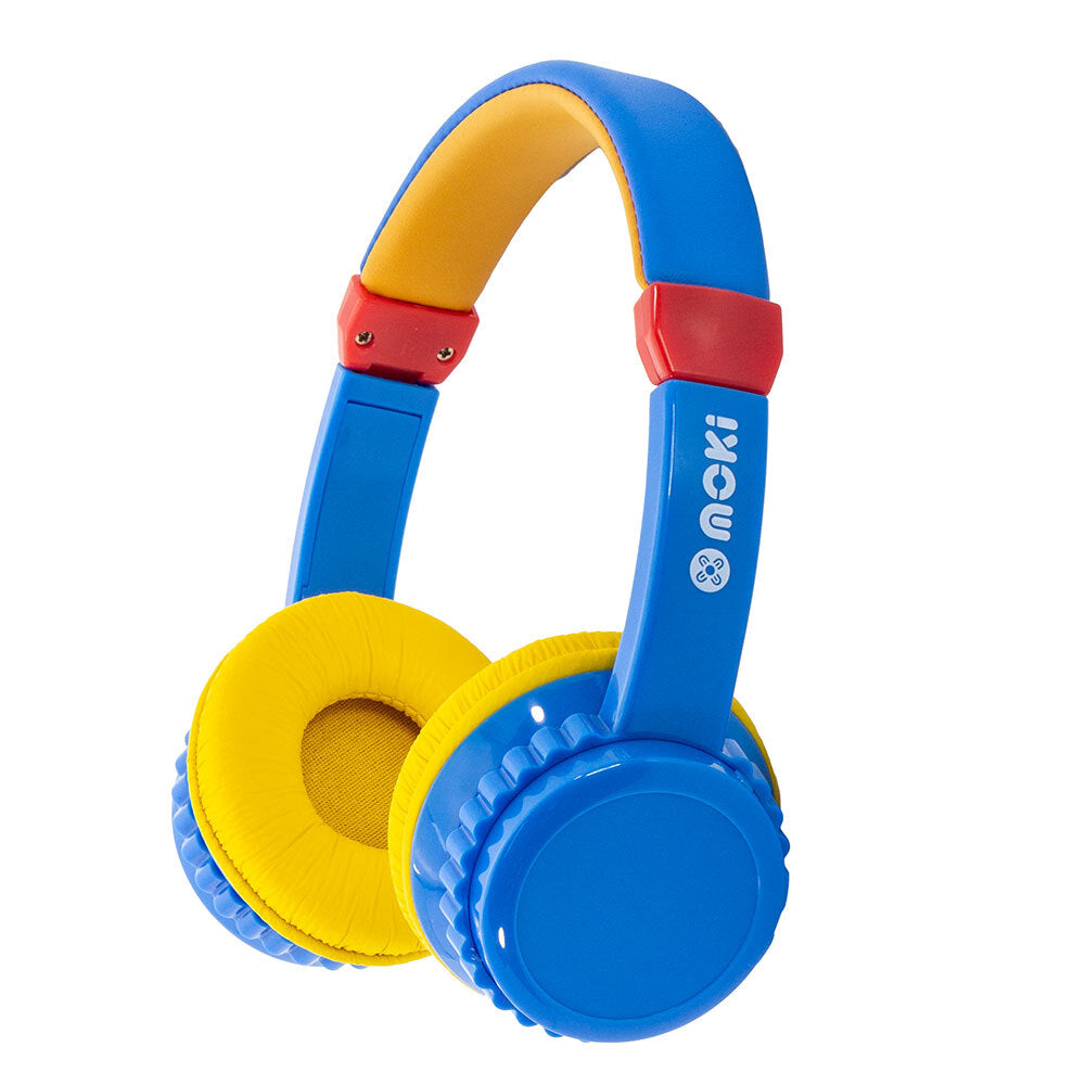 Moki Kids Wired 3.5mm/Wireless Bluetooth Headband Headphones Safe Volume 3y+ BLU — image 2