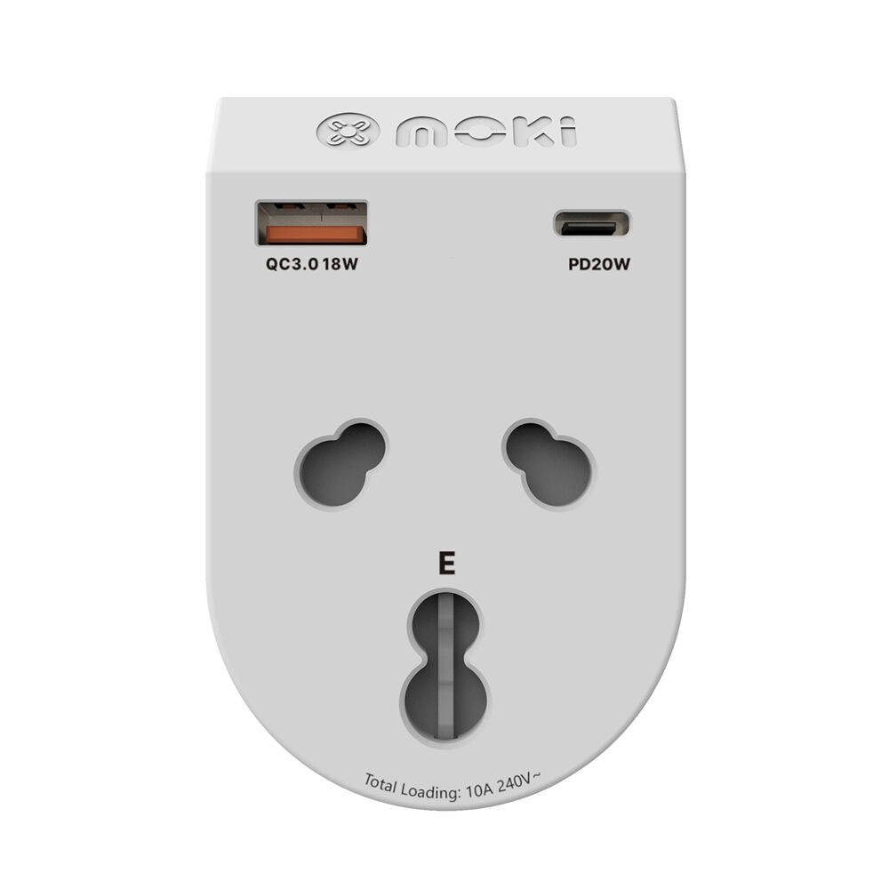 Moki Travel Adaptor Plus Inbound India to AU NZ with Type-C and USB-A — image 2