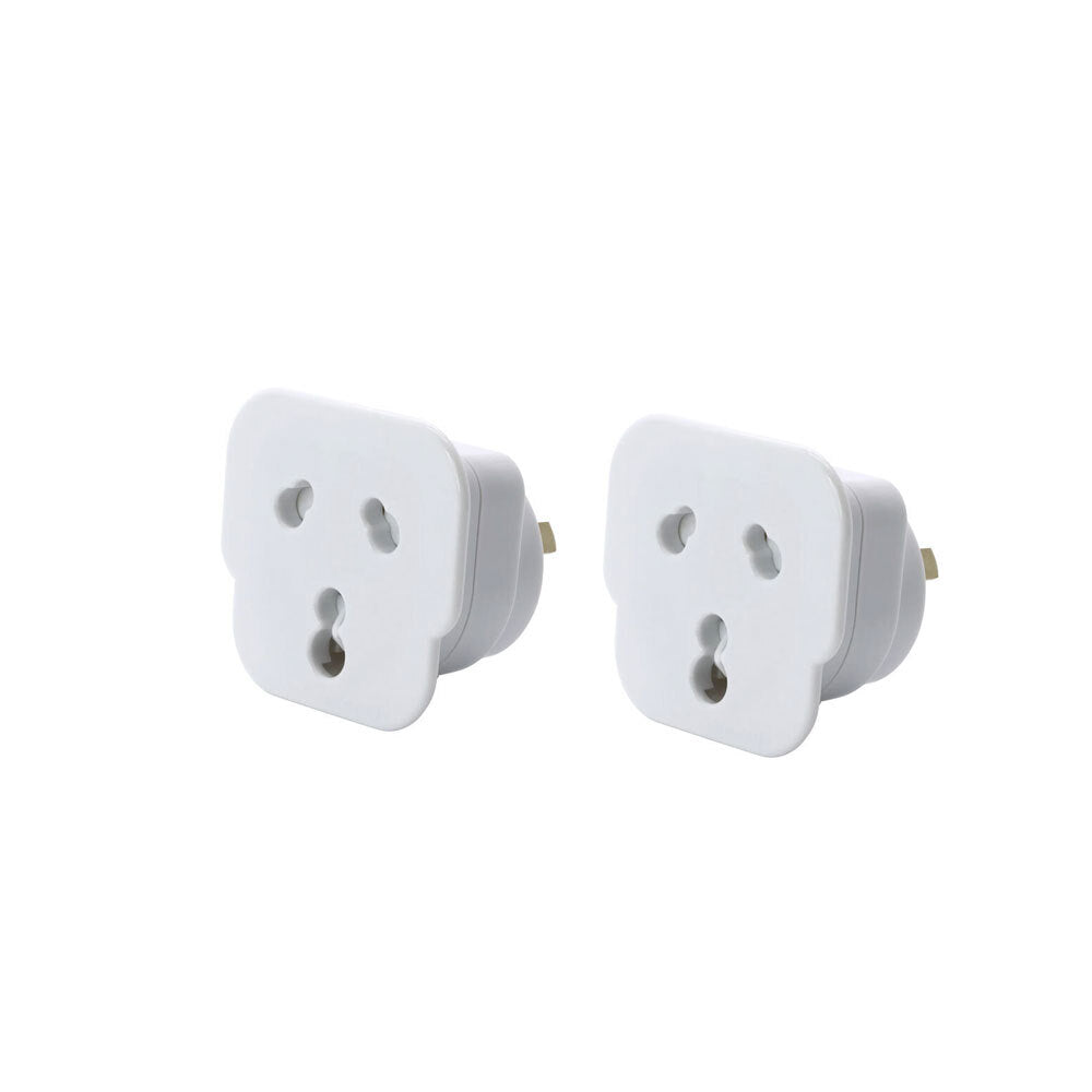 Moki Travel Adaptor Inbound South Africa India to AUS to Foreign Sockets (2 Pack)