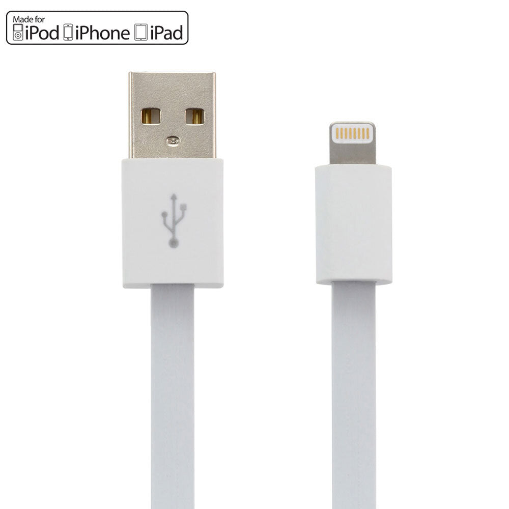 Moki USB-A to Lightning MFI-Certified Data Sync Charging Cable for iPhone White — image 2
