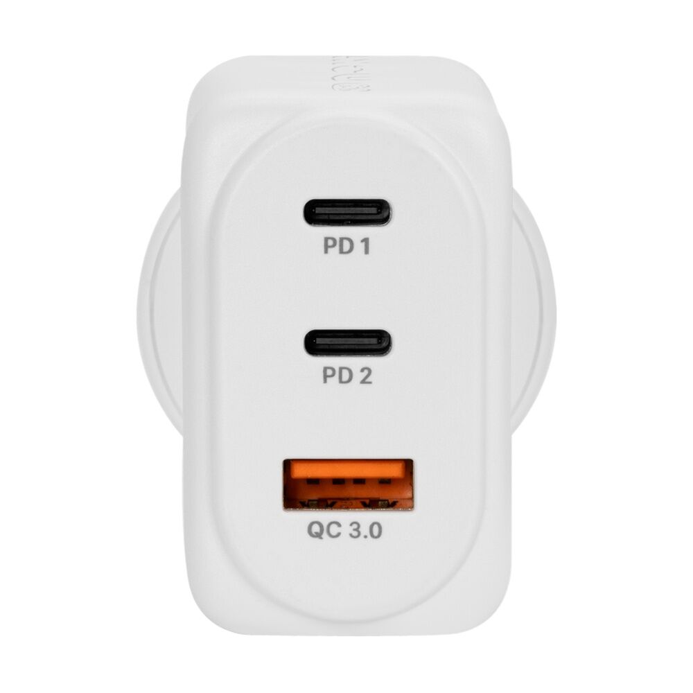 Moki 65W AU/NZ PD GaN Wall Charger - 2 USB-C Ports & USB-A Quick-Charger — image 2
