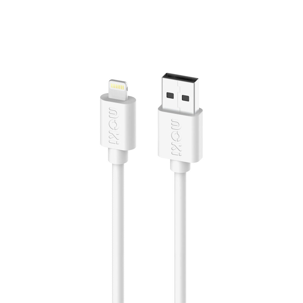 Moki USB-A to MFi Certified Lightning SynCharge Cable 1 Meter Classic White