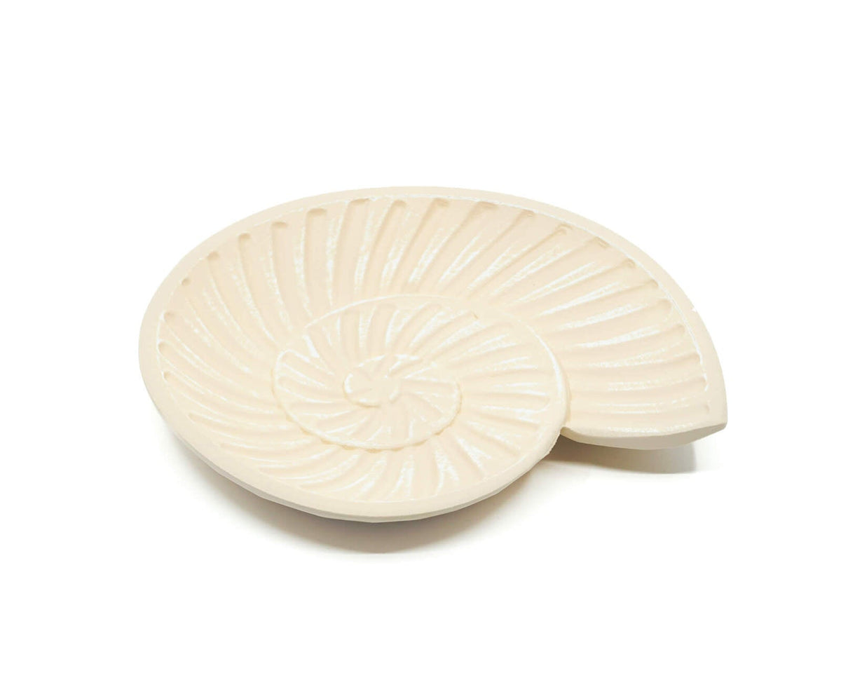 Rayell Harp Shell Trinket Tray Home Decor/Storage Container MDF 23x20x2cm — Beige