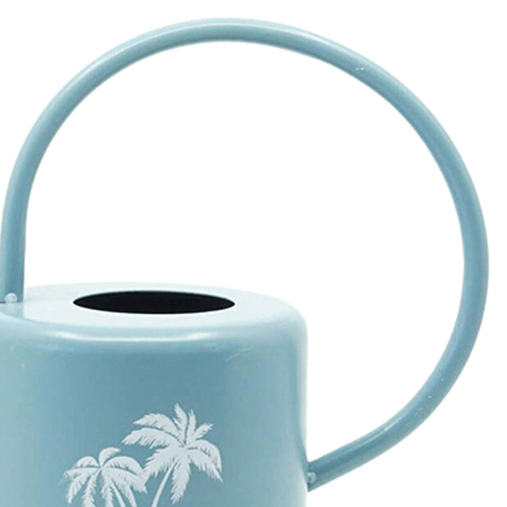 Rayell 36cm Metal Watering Can Palm Gardening Container Home/Garden Decor Denim — image 2