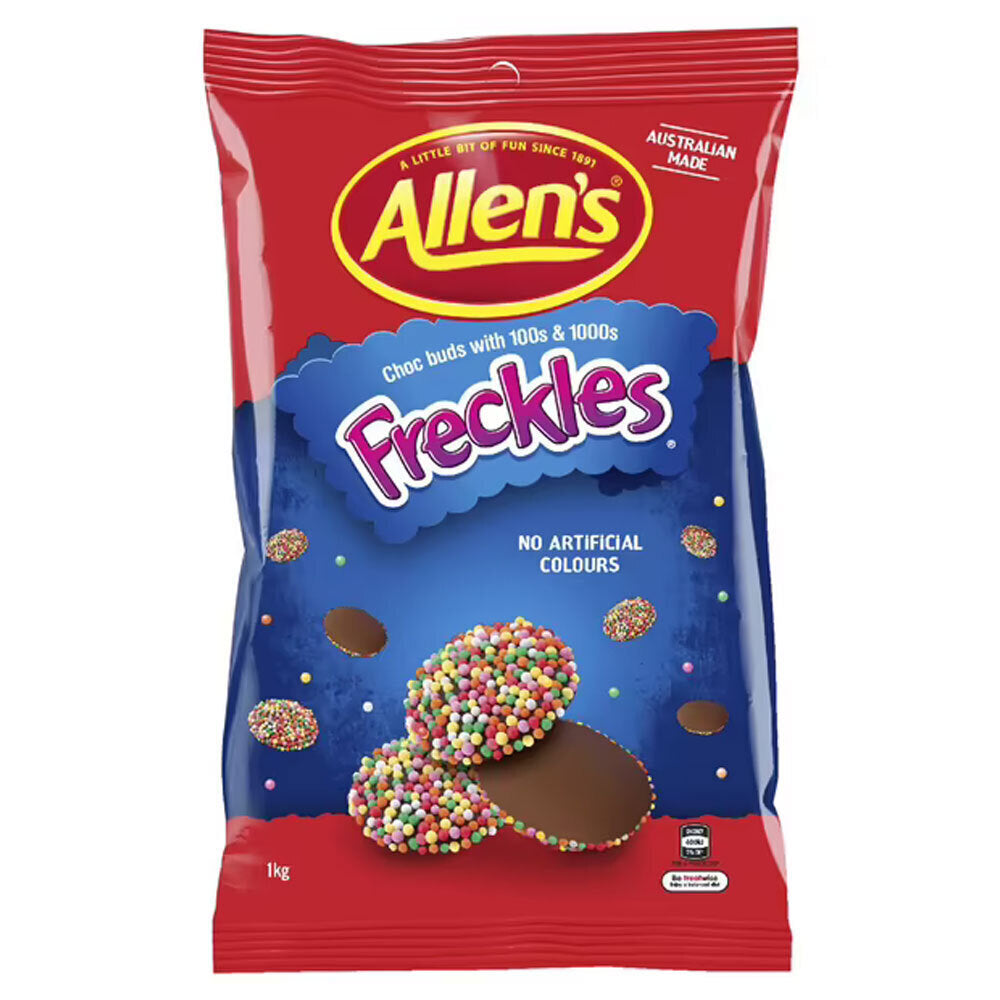 Allen's 1kg Freckles Creamy Hundreds & Thousands Chocolate Crunch Candy Snack (2 Pack) — image 2