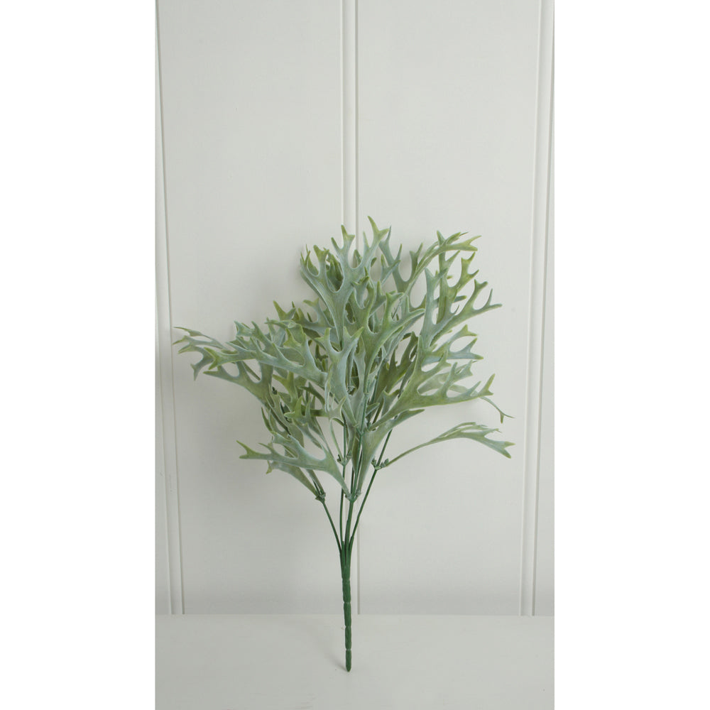 Maine & Crawford 38cm Faux Darcie Stag Horn Spray Artificial/Fake Plant Green — image 2
