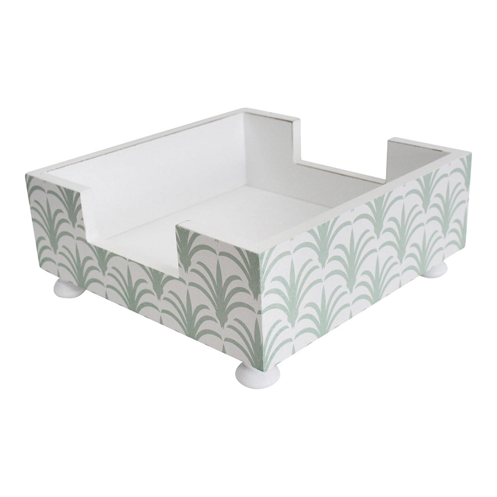 LVD Indies Wood 19cm Napkin Holder Home/Kitchen Paper Towel Storage Square White