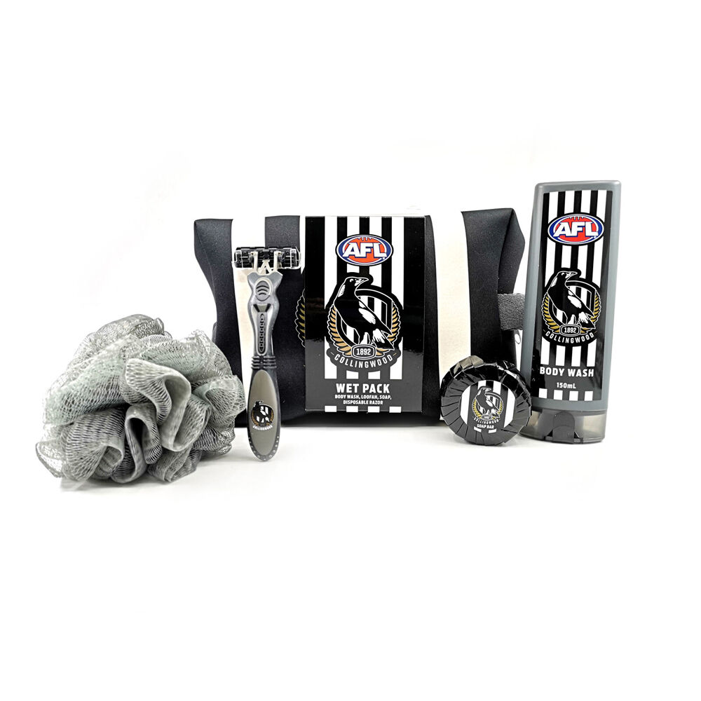 Afl Collingwood Bag Body Wash/Disposable Razor/Loofa & Soap Wet Pack Set (5 Pieces) — image 2