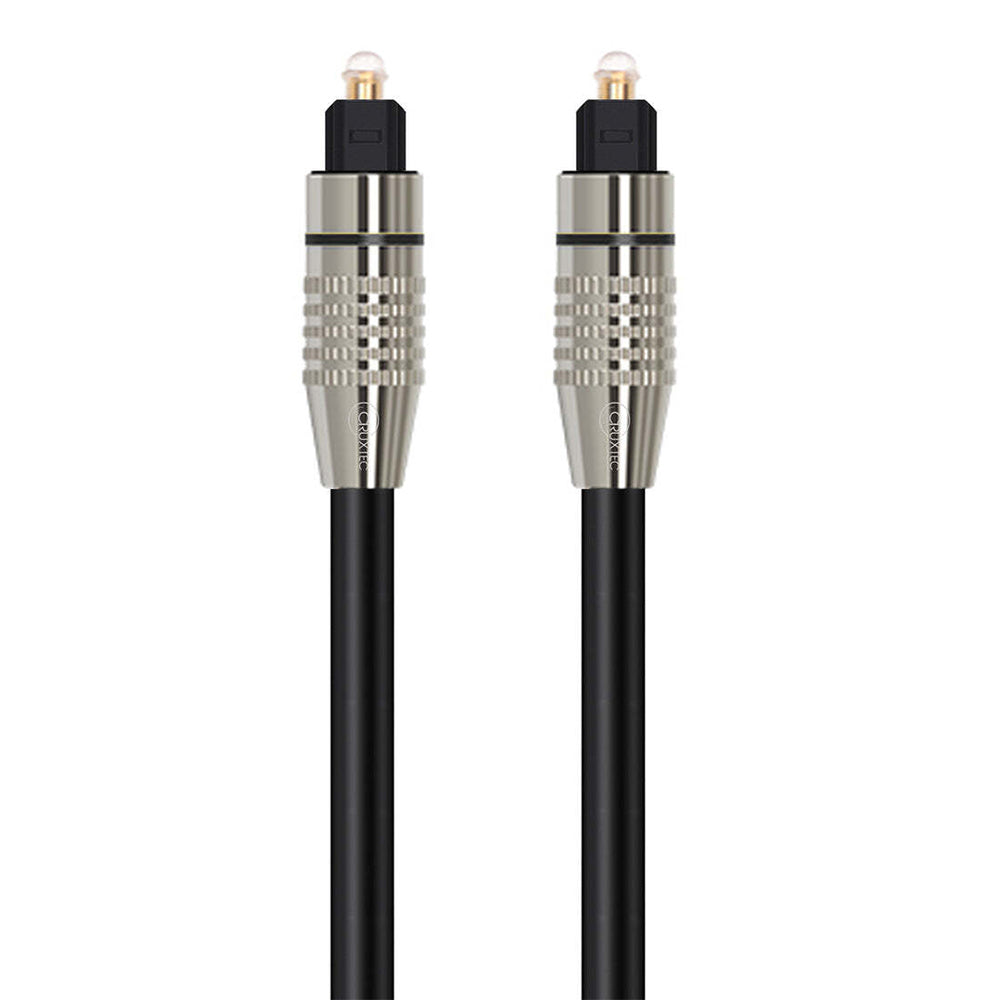 Cruxtec Gold Plated Toslink Fiber Optical Digital Audio Connector Cable 2m Black — image 3