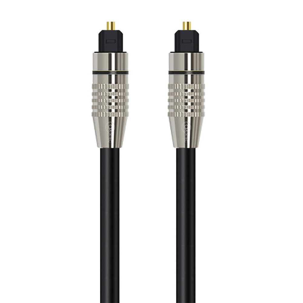 Cruxtec Gold Plated Toslink Fiber Optical Digital Audio Connector Cable 2m Black — image 2