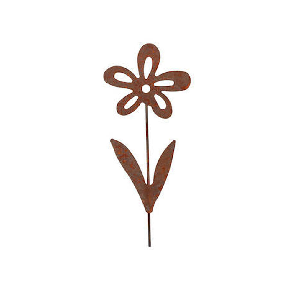 A.Fresco Forget Me Not Stake Rusted Metal Flower Home/Garden Display Decor 50x16cm Asstd