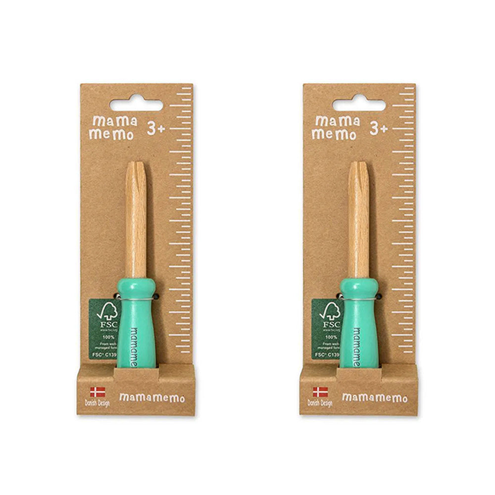 Mamamemo Workshop Tools Star Screwdriver Kids/Children Fun Play Wooden Toy 3+ (2 Pack)