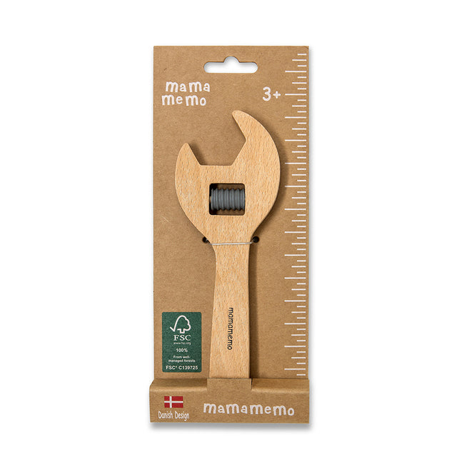 Mamamemo Workshop Tools Adjustable Spanner Kids/Children Fun Play Wooden Toy 3+ — image 2